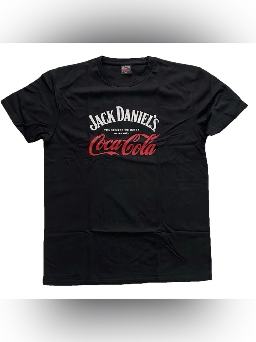 Coca Cola Black Tee with White & Red Jack Daniel's Logo (L)